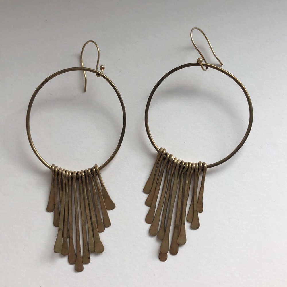 Gold Hoop Statement Earring